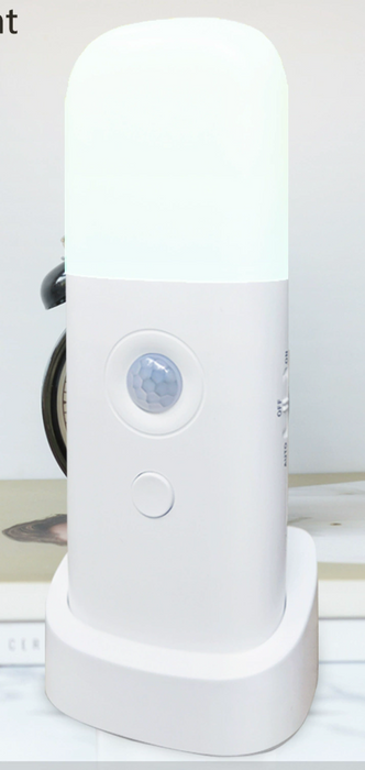 LED Czujnik Ruchu Lampa Nocna USB Ładowalna - Ściemnialna, Przenośna, Aktywowany Lampka Nocna do Pokoju Dziecięcego, Sypialni, Korytarza - Idealne Rozwiązanie Oświetleniowe dla Bezpieczeństwa i Komfortu Dzieci