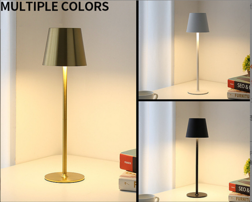 LED Oplaadbare Bureaulamp - Touch Schakelaar Tafellampen, 3 Kleurenmodi, Dimfunctie - Ideaal voor Slaapkamer, Woonkamer, Bar & Diner Decoratieverlichting