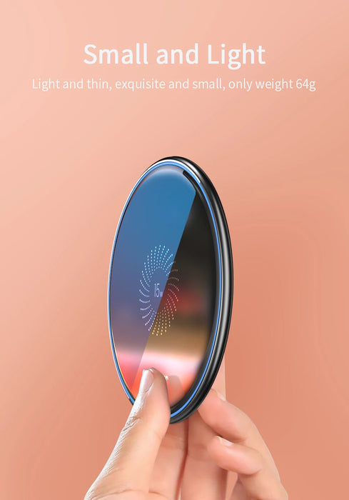 15W Qi Wireless Charging Pad — Fast Charger for iPhone, Samsung & AirPods