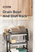2/3-Tier Stainless Steel Dish Rack with Utensil Holder — Compact Rustproof Countertop Drainer