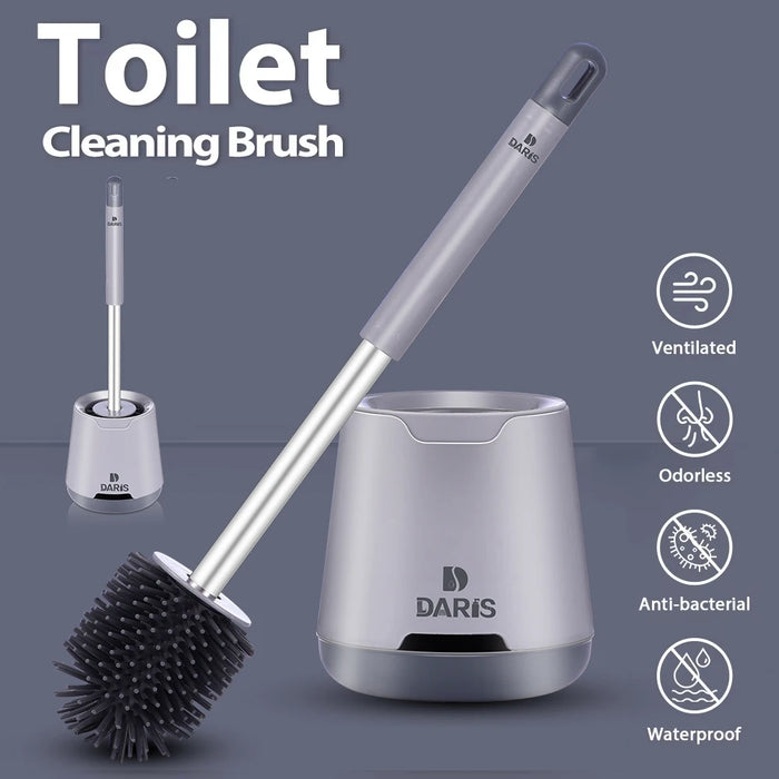 SDARISB DR-FE94 Silicone Toilet Brush — Long Handle, Bendable Head