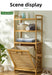 3/4-Tier Bamboo Laundry Hamper & Bathroom Rack with Pull-Out Shelves