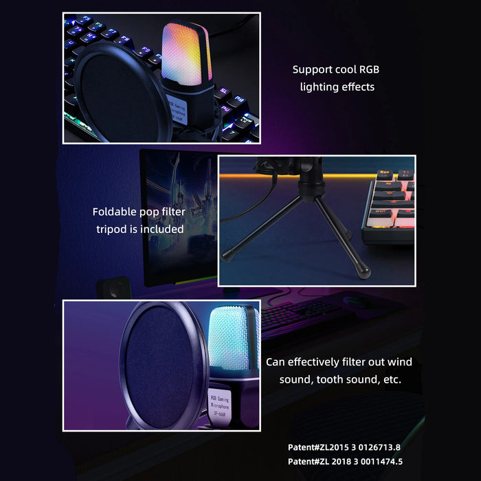 USB Condenser Microphone Kit for PC & Laptop — Desktop Streaming, Podcasting and Gaming