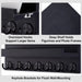 Wood Wall-Mounted Key & Mail Holder with 7 Hooks and Shelf
