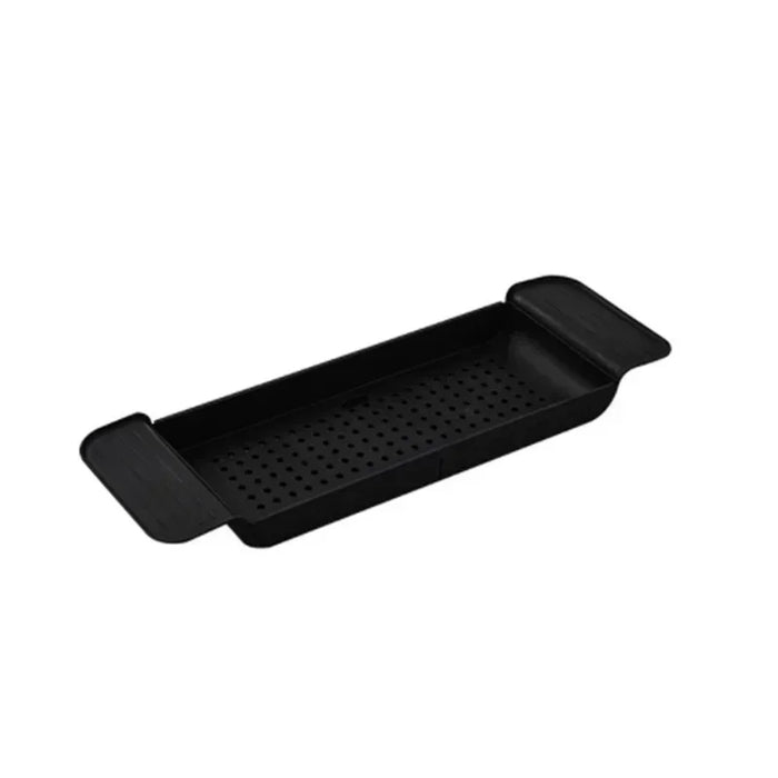 Extendable Bathtub Shelf – Retractable Bath Tray & Towel Holder (Black or White)