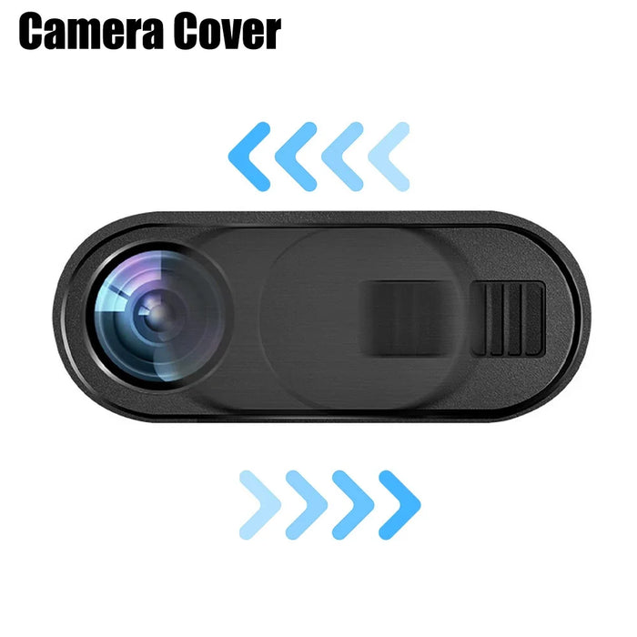3-Pack Ultra-Thin Sliding Camera Covers for Phone, Laptop & Tablet — Black