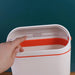 Mini Desktop Compost Bin – Hanging Countertop Rubbish Bucket (Orange / Navy)