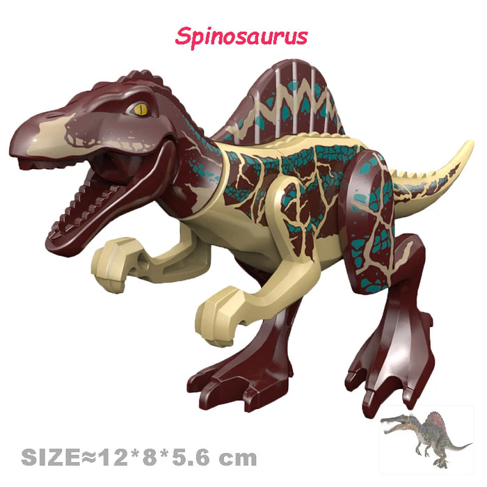 Jurassic Dinosaur Building Set — Triceratops, Velociraptor, T‑Rex, Indominus (Age 6+)