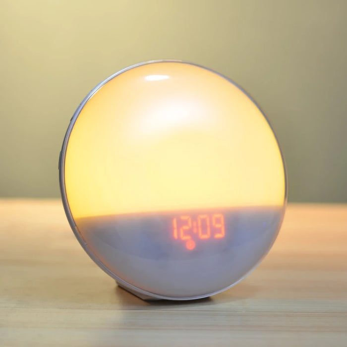 Wake-Up Light Alarm Clock with Sunrise/Sunset Simulation, Dual Alarms, FM Radio & Natural Sounds
