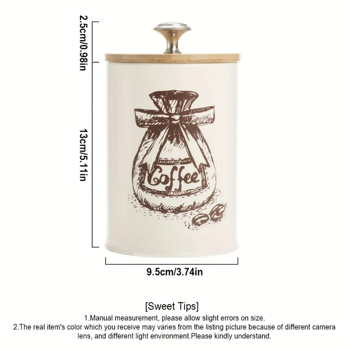 3-Piece Kitchen Canister Set — Coffee, Sugar & Tea Storage with Bamboo Lids