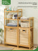 3/4-Tier Bamboo Laundry Hamper & Bathroom Rack with Pull-Out Shelves