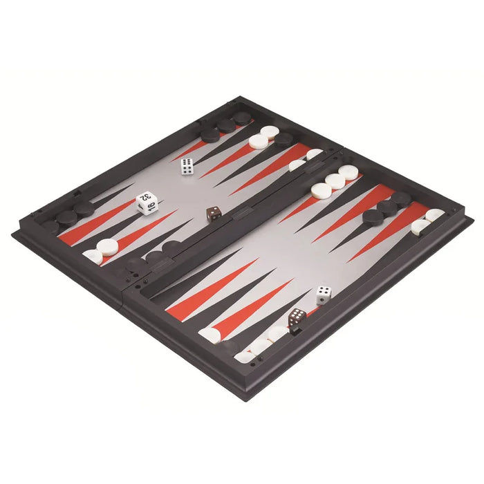 25cm Foldable Magnetic 3-in-1 Game Board — Chess, Checkers & Backgammon