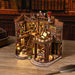 Retro Dreamy 3D Wooden Miniature House Kit — DIY Bookshelf Insert