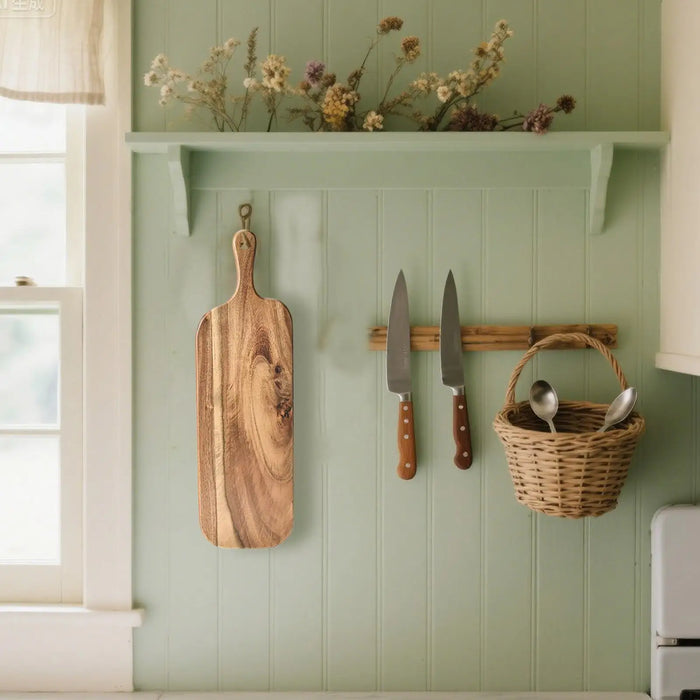 Double-Sided Wooden Cutting Board with Handle — Charcuterie & Serving Platter (Two Sizes)