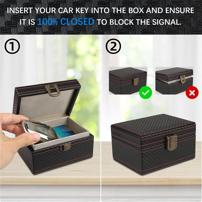 Faraday Key Fob Signal Blocker – Carbon Fibre RFID Protector (Various Sizes)