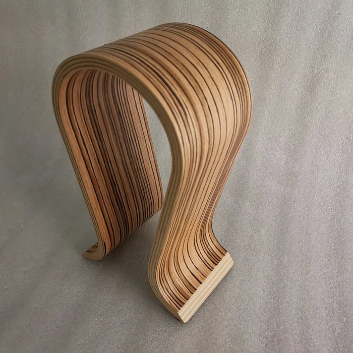 2025 Walnut U-Shape Wooden Headphone Stand – Desktop Hanger