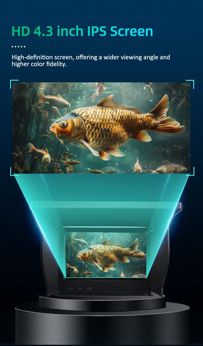 220° Underwater Fishing Camera — Handheld 4.3in LCD, 1080P Live View with Night Vision