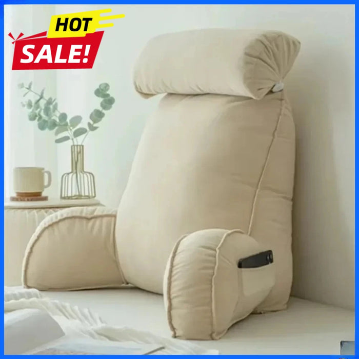 Headboard Sofa Cushion — Supportive Backrest Pillow for Reading, Medium–High Softness