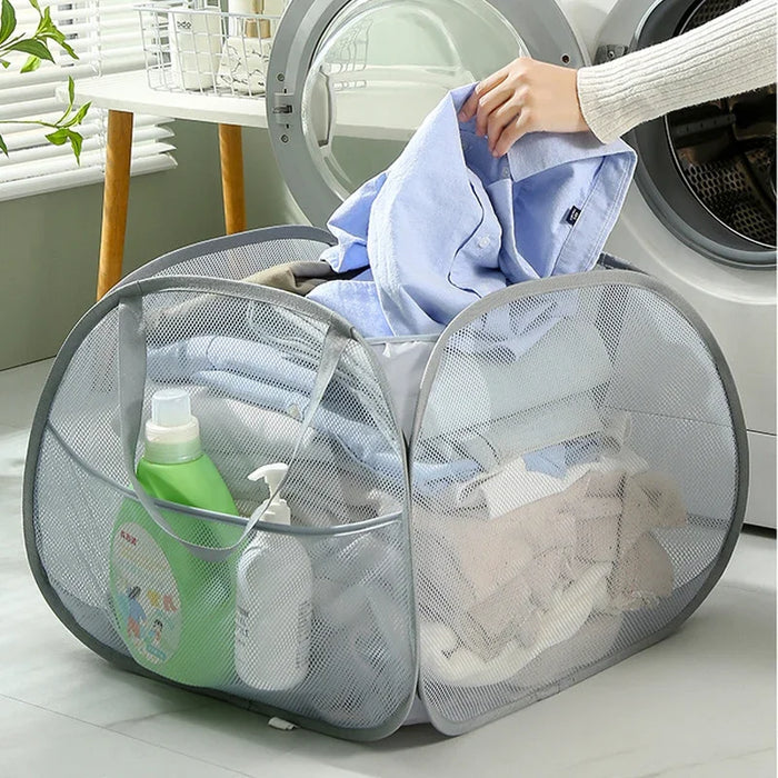 90 L Collapsible Laundry Basket – Pop‑Up Foldable Hamper with Reinforced Handles