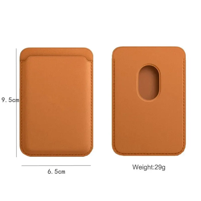 Magnetic Leather Wallet Card Holder MagSafe Phone Stand for iPhone 11–15 Series