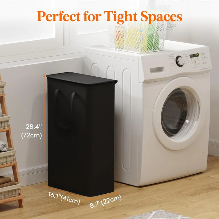 65L Covered Laundry Basket — Foldable, Space-Saving & Portable (Oxford)