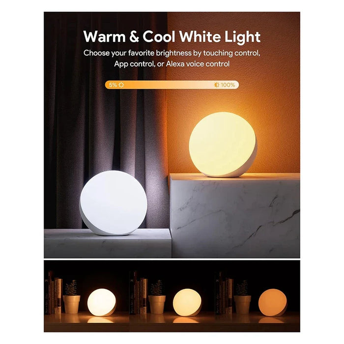 Smart bordslampa dimbar skrivbordslampa - app-/röststyrd, LED RGB, färgväxlande, touchlampa med UK-kontakt - idealisk för moderna smarta hem och teknikentusiaster