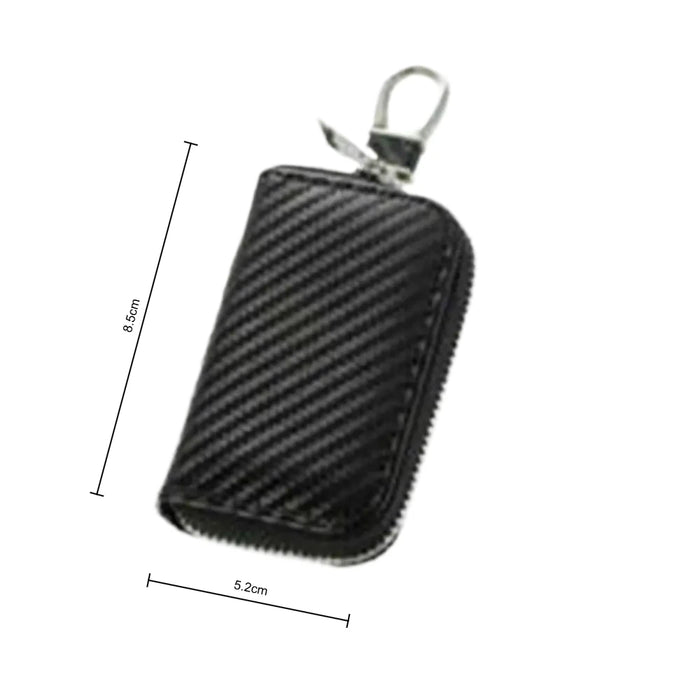 RFID Key Fob Signal Blocker Pouch — Faraday Car Key Case (Black)