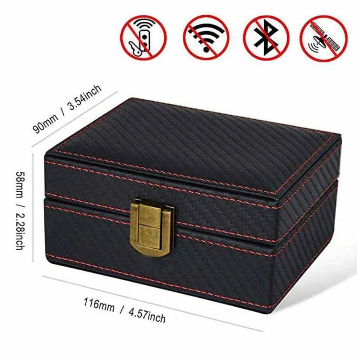 Faraday Anti-Theft Box — RFID & Key Fob Signal Blocker (11.6×9×5.8cm)