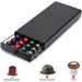 40-Capsule Metal Coffee Pod Drawer — Countertop Storage for Home & Office