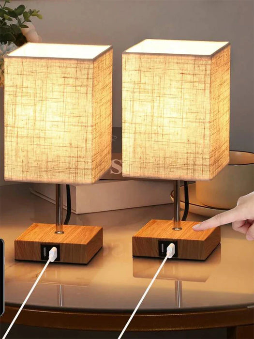 Led bureaulamp van Bedside Lamps - Touch dimbare tafellamp met USB- en Type C-poort, snel opladen, oogbescherming - ideale leeslamp voor studenten en lange uren lezers