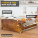 Double‑Sided Magnetic Knife Block with Acrylic Shield — Acacia Wood