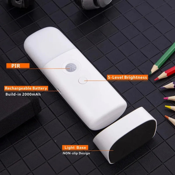 LED Czujnik Ruchu Lampa Nocna USB Ładowalna - Ściemnialna, Przenośna, Aktywowany Lampka Nocna do Pokoju Dziecięcego, Sypialni, Korytarza - Idealne Rozwiązanie Oświetleniowe dla Bezpieczeństwa i Komfortu Dzieci