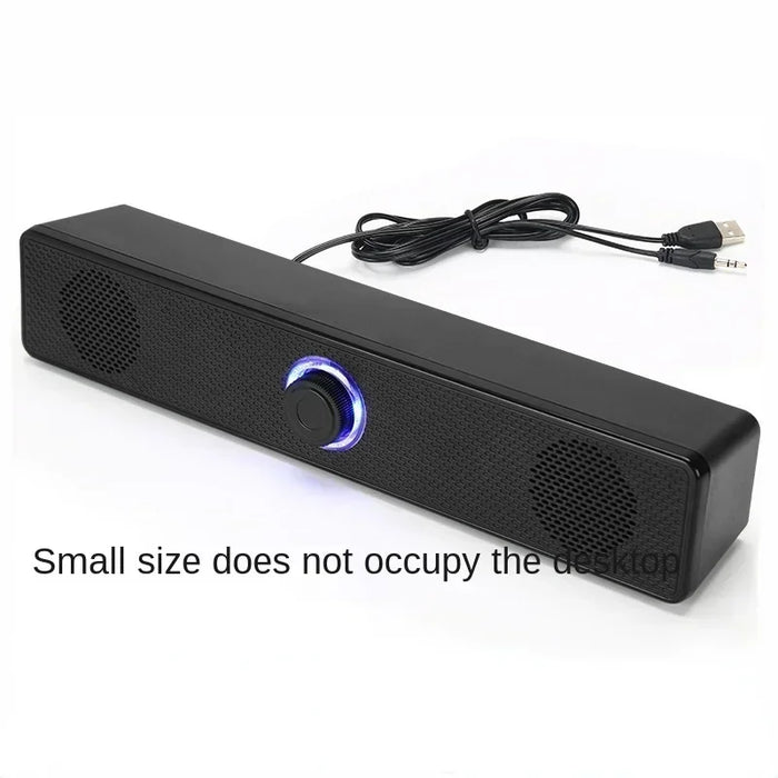 2.1 Channel Wired Soundbar with Subwoofer for PC/TV/Laptop – Aux & USB, Optional Bluetooth