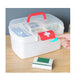 2-Tier Plastic Medicine Box with Handle — Large Capacity First‑Aid Organiser