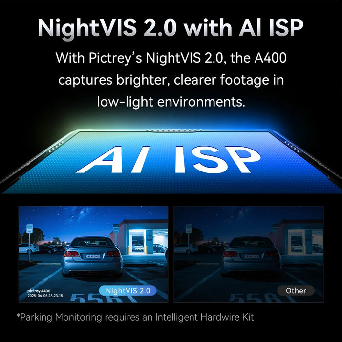 A400 4K Dash Cam — ADAS, Wi‑Fi, 1.9″ IPS Screen & Night Vision