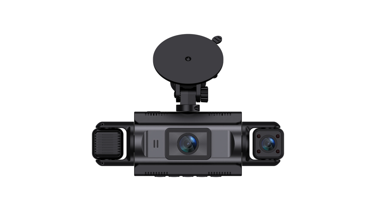4-Channel Car Dash Cam with Wi‑Fi — FHD 1080p Front, Side & Rear, Night Vision, Hardwire Option