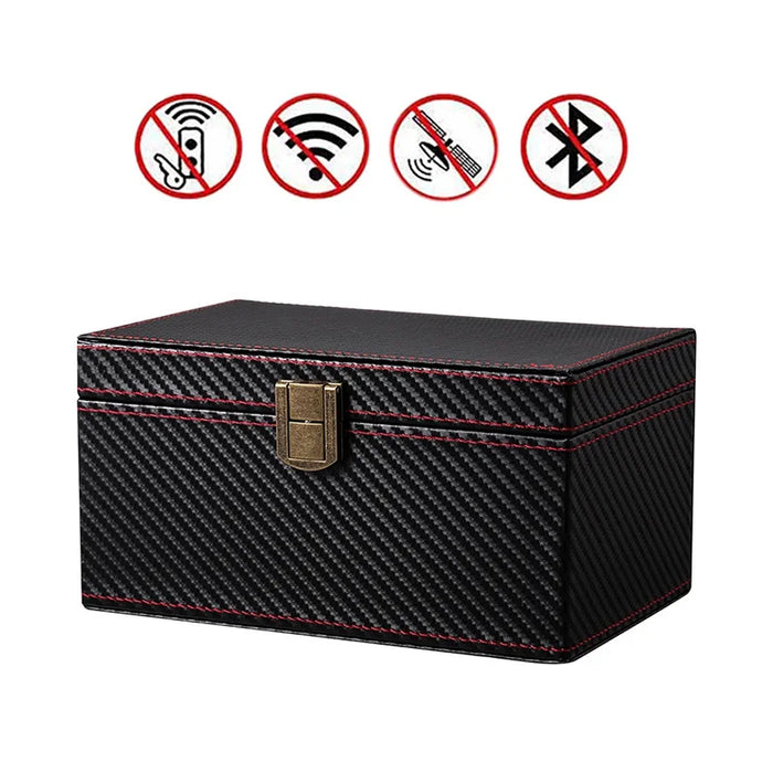 Faraday Box RFID Signal Blocker for Car Key Fobs — Carbon Fibre Key Protector