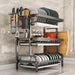 2/3-Tier Stainless Steel Dish Rack with Utensil Holder — Compact Rustproof Countertop Drainer