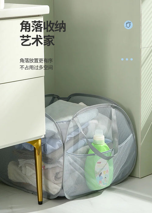 90 L Collapsible Laundry Basket – Pop‑Up Foldable Hamper with Reinforced Handles