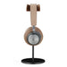 Walnut Wood & Aluminium Headphone Stand with Solid Metal Base — Desk Headset Holder
