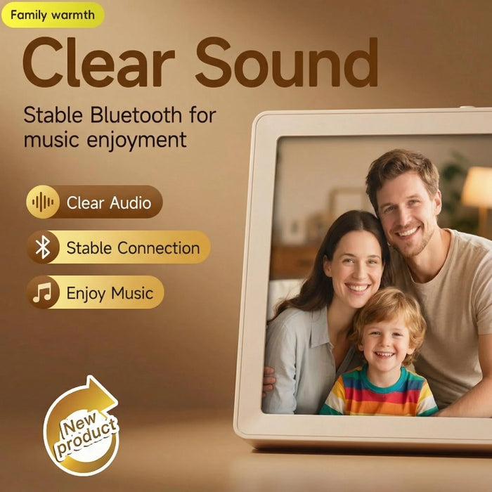 4-inch Digital Photo Frame with Bluetooth Speaker, TF Playback & Voice Recording