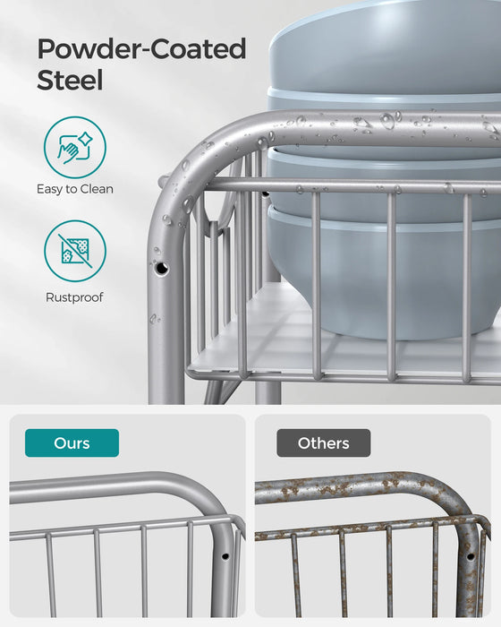 2-Tier Under-Sink Cupboard Organiser with Sliding Basket Drawers, Stackable