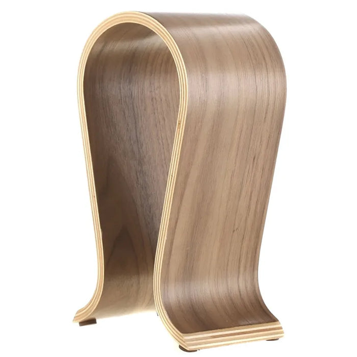 2025 Walnut U-Shape Wooden Headphone Stand – Desktop Hanger
