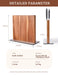 Acacia Wood Magnetic Knife Block with Stainless Steel Base