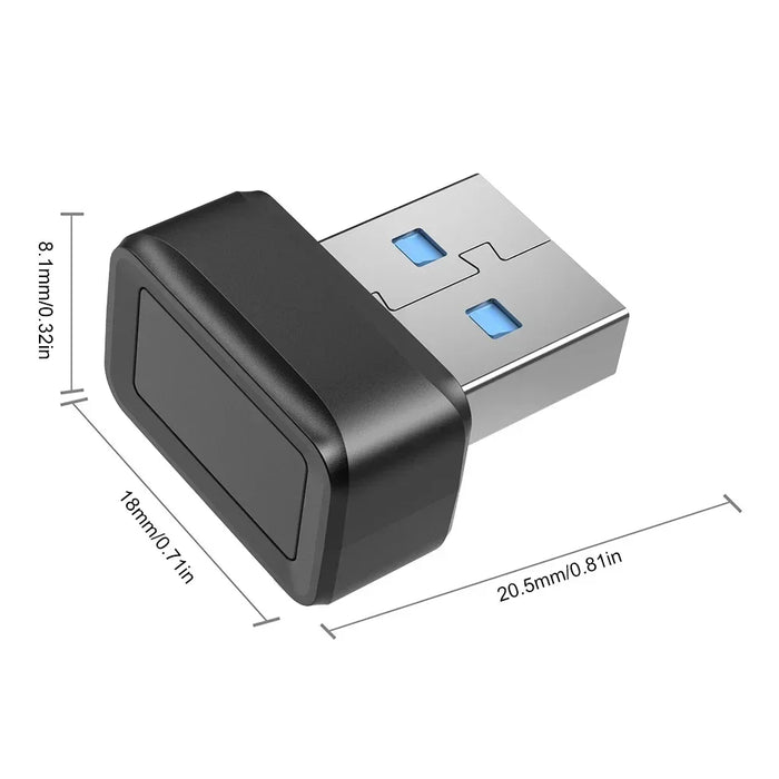 USB Fingerprint Key — Windows Hello Biometric Security Dongle (U5)