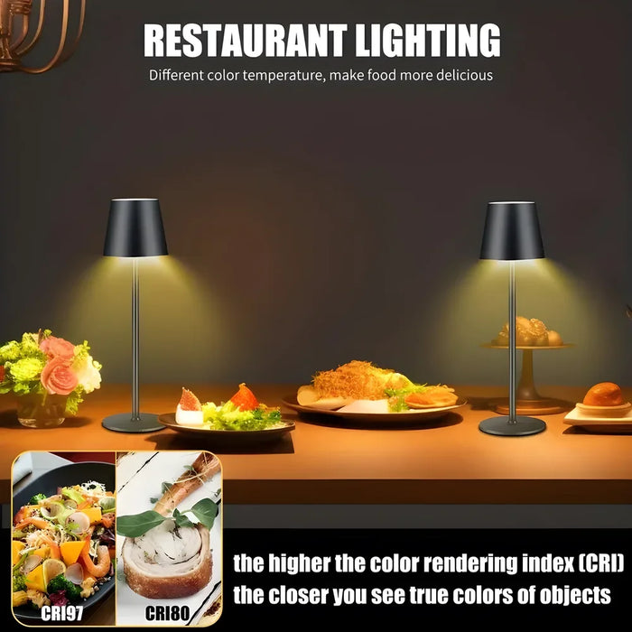LED Oplaadbare Bureaulamp - Touch Schakelaar Tafellampen, 3 Kleurenmodi, Dimfunctie - Ideaal voor Slaapkamer, Woonkamer, Bar & Diner Decoratieverlichting