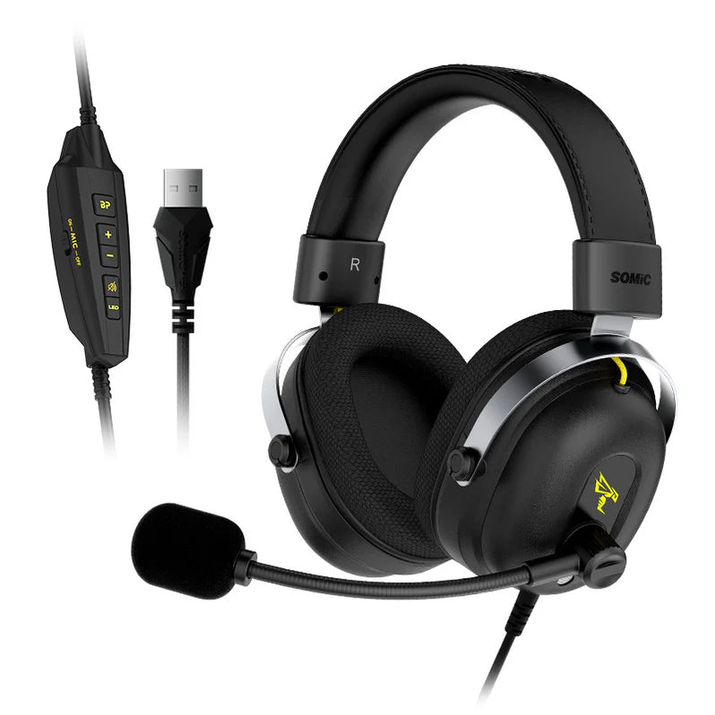 Commander G Series - Auscultadores Gaming com Som Surround 7.1 - Para PC, Playstation 5, PS4