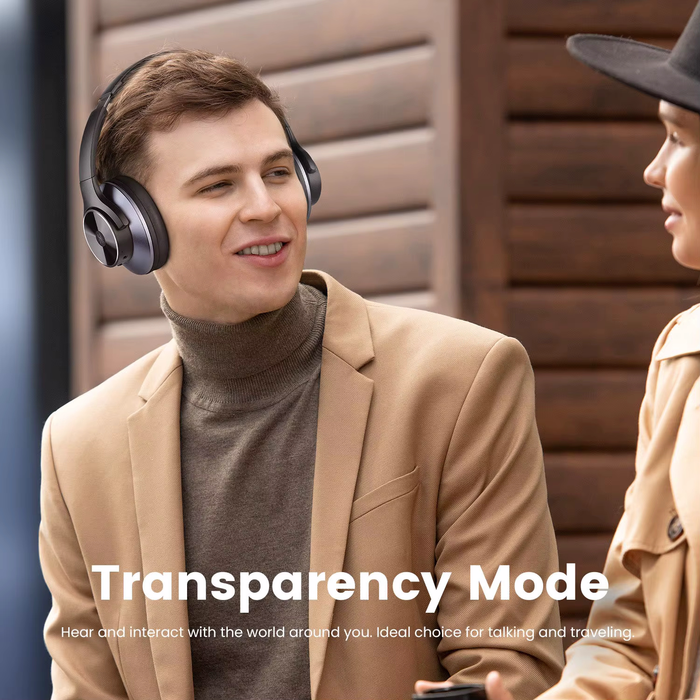 Oneodio Série A - Casque sans fil Bluetooth 5.0 à réduction active du bruit - Microphone intégré, charge Type C et étui de transport - Garantie prolongée de 2 ans incluse