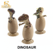 3PCS Hatching Dinosaur Eggs – T‑Rex, Triceratops & Raptor PVC Model Set