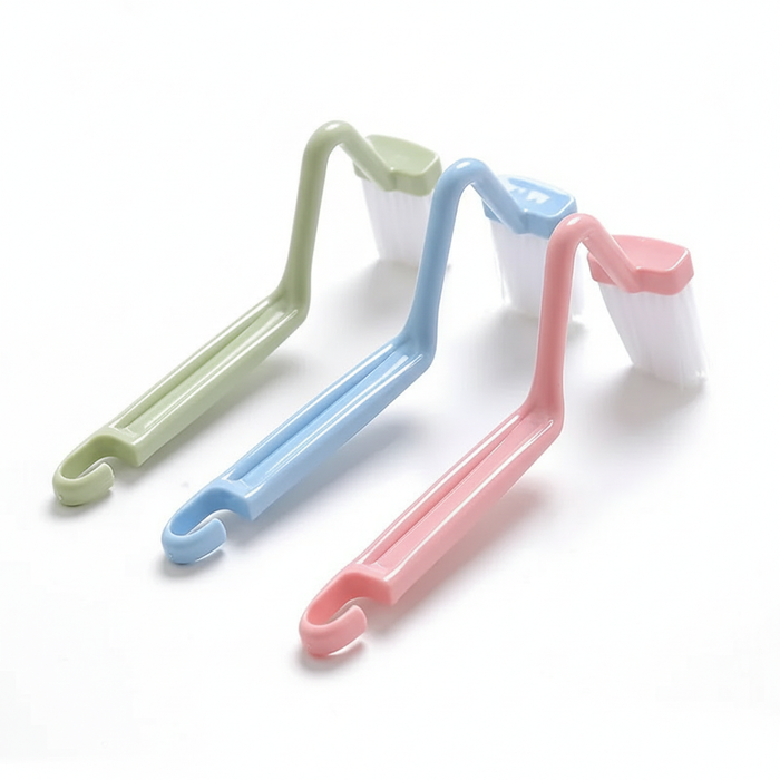 Curved S-Head Toilet Brush with Long Handle and Hanging Hook – 1/2/3 Pack